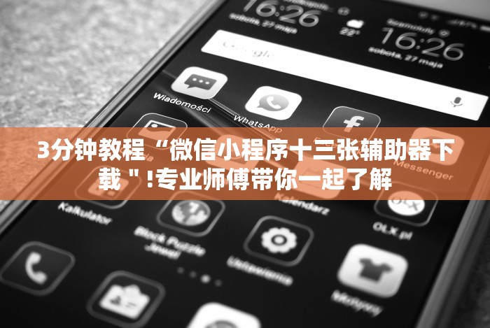 3分钟教程“微信小程序十三张辅助器下载＂!专业师傅带你一起了解