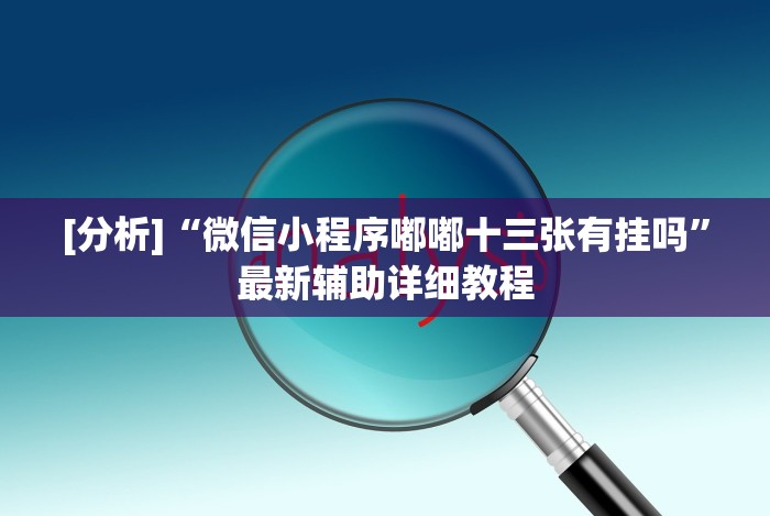 [分析]“微信小程序嘟嘟十三张有挂吗”最新辅助详细教程