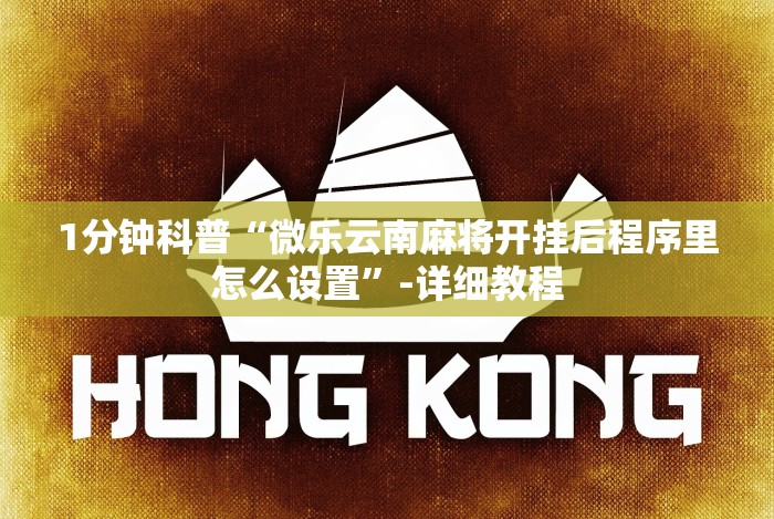 1分钟科普“微乐云南麻将开挂后程序里怎么设置”-详细教程 1分钟科普“微乐云南麻将开挂后程序里怎么设置”-详细教程