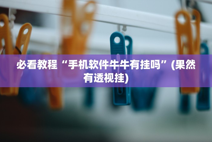 必看教程“手机软件牛牛有挂吗”(果然有透视挂) 必看教程“手机软件牛牛有挂吗”(果然有透视挂)