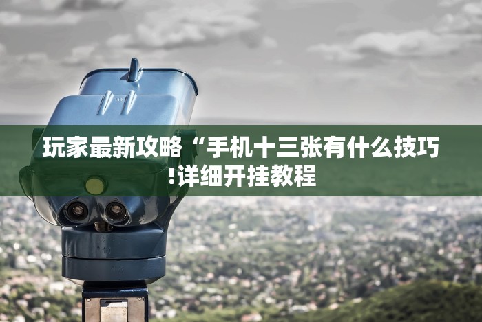 玩家最新攻略“手机十三张有什么技巧!详细开挂教程