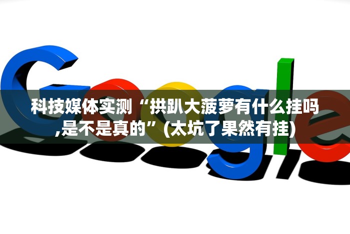 科技媒体实测“拱趴大菠萝有什么挂吗,是不是真的”(太坑了果然有挂)