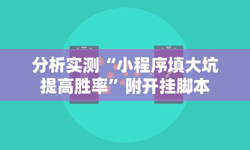 分析实测“小程序填大坑提高胜率”附开挂脚本