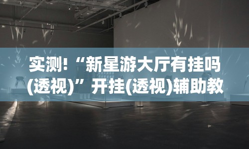 实测!“新星游大厅有挂吗(透视)”开挂(透视)辅助教程