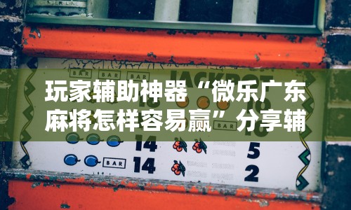 玩家辅助神器“微乐广东麻将怎样容易赢”分享辅助外挂教程